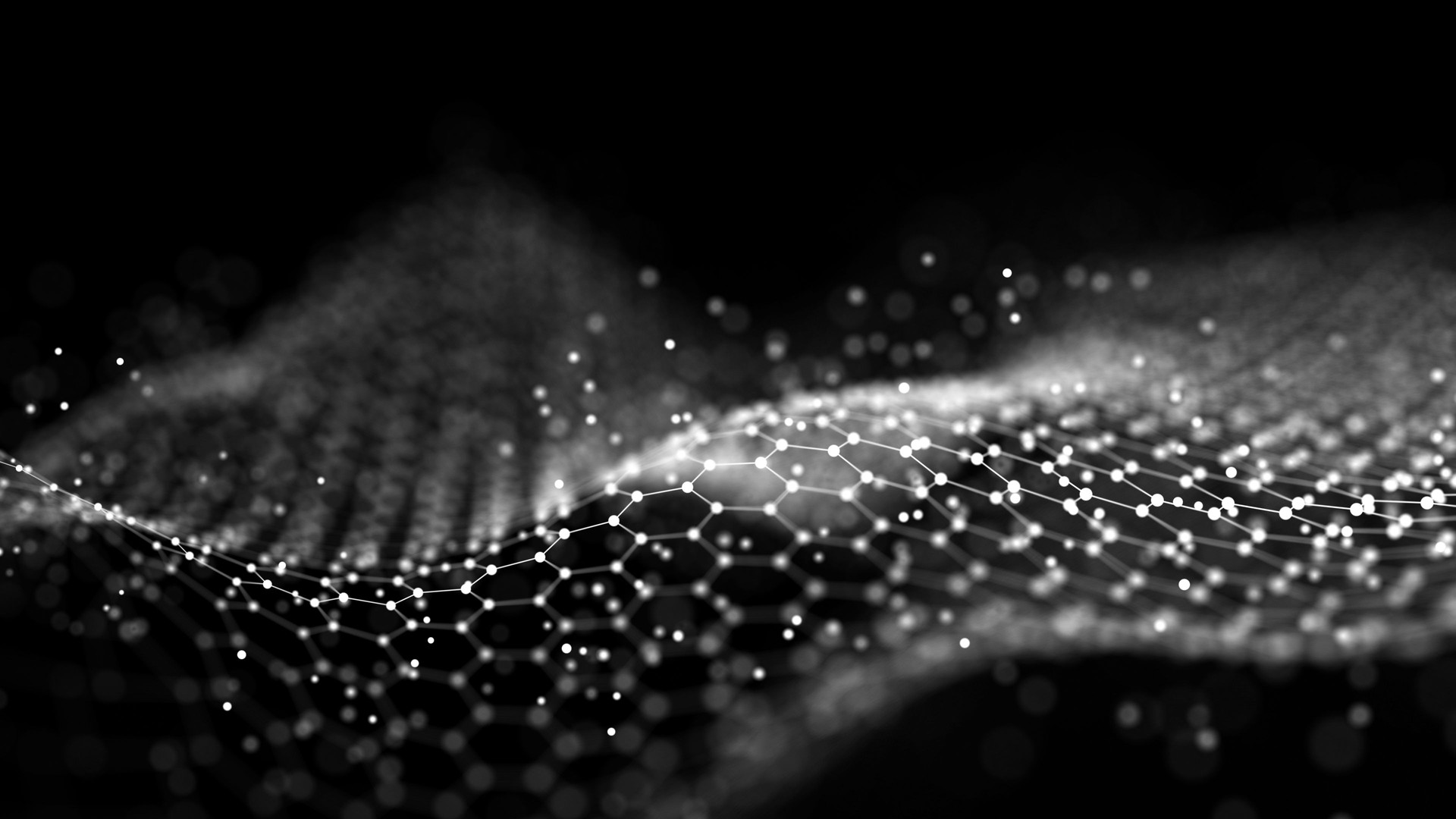 Abstract polygonal space. Low poly 3d wire. Artificial Intelligence. 3D rendering.