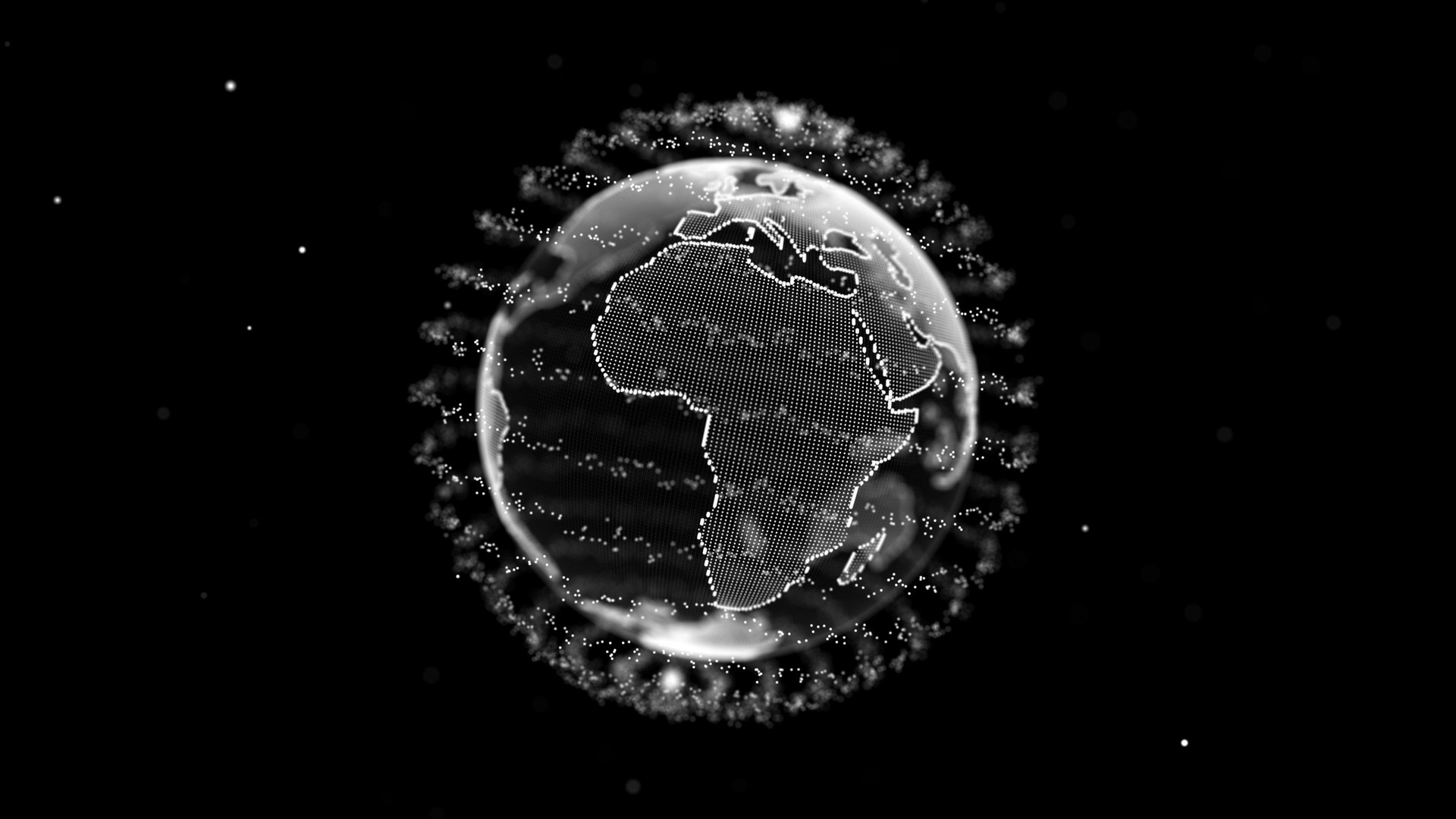 Virtual security planet Earth managing ai. Abstract network connection on digital background. Technology processing data in galaxy. Futuristic 3D wireframe sphere. Globe polygon. 3D rendering.